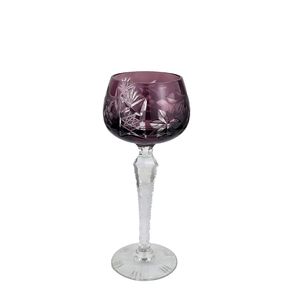 Imperial Crystal Amethyst Hock Wine Traube Cut Glass